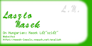 laszlo masek business card